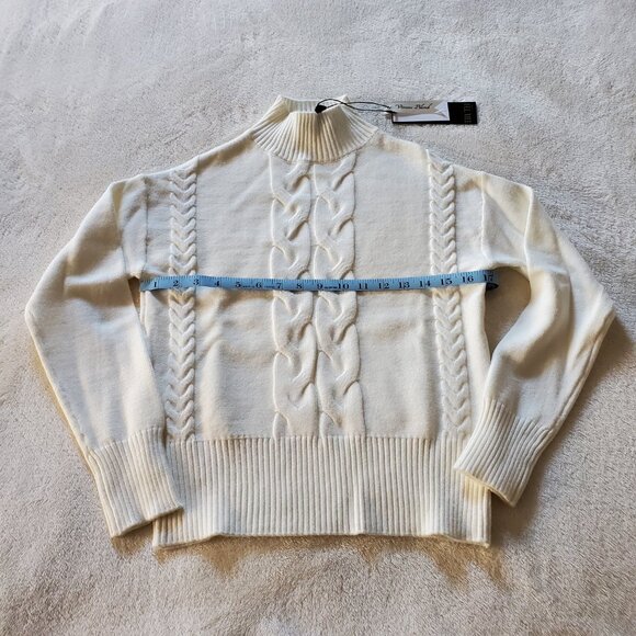 Truth by Republic Mock Turtleneck Sweater Soft Ivory XS - Picture 2 of 10